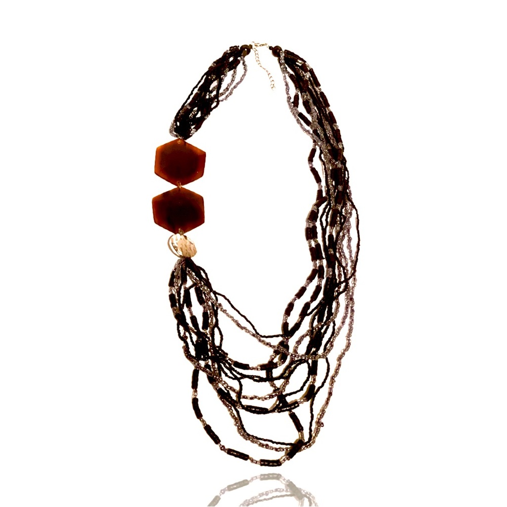 Seed Bead Multi Strands Long Necklace